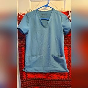 Figs Casma Scrub Top Hydrogen Green XXS